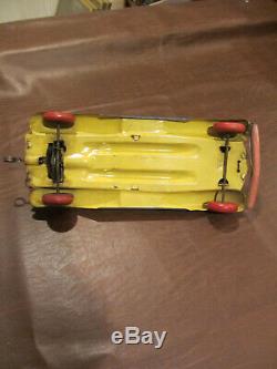 VINTAGE ANTIQUE TOY 1930s WIND UP BIG 12 Long STREAMLINE TIN CAR FROM CANADA