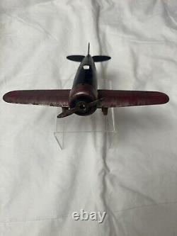 VINTAGE Collectible Rare TIN AIRPLANE TOY 10 WING SPAN