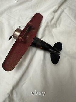 VINTAGE Collectible Rare TIN AIRPLANE TOY 10 WING SPAN