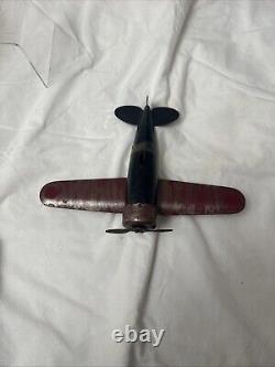 VINTAGE Collectible Rare TIN AIRPLANE TOY 10 WING SPAN