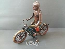 VINTAGE GERMAN TIN FISCHER GUNTHERMANN WIND UP MOTORCYCLE With CHAIN