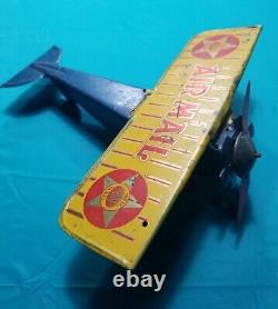 VINTAGE Girard MAIL PLANE Wind Up AIRPLANE 9 Wing Span ALL ORIGINAL? FREE