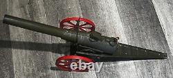 VINTAGE HUGE BIG BANG CANNON with16 BARREL WORKS GREAT-SUPER LOUD withCARBIDE AMMO
