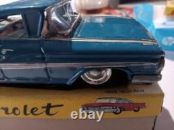 VINTAGE JAPAN TIN CAR Original BOX-Estate FIND Never Played With Or Displayed