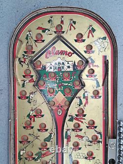 VINTAGE Joseph Schneider Alamo Pinball Tabletop Game 1930s Toy Balls USA MADE NY