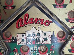 VINTAGE Joseph Schneider Alamo Pinball Tabletop Game 1930s Toy Balls USA MADE NY