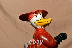 VINTAGE LINE MAR WINDUP DONALD DUCK FIREFIGHTER Walt Disney Productions With BOX