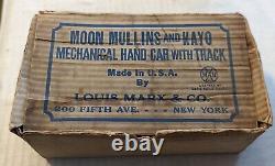 VINTAGE MOON MULLINS & KAYO MECHANICAL HAND CART WIND-UP UP TOY With BOX