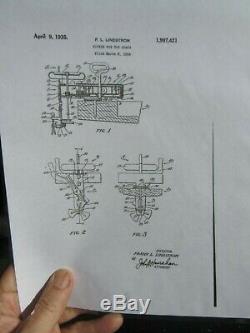 VINTAGE ORIGINAL 1930's LINDSTROM WOOD WINDUP OUTBOARD BOAT & MOTOR & BOX EXC