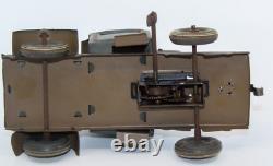 VINTAGE PRE-WAR TIPPCO CLOCKWORK TRUCK With TOWED HEAVY MORTAR & SOLDIERS