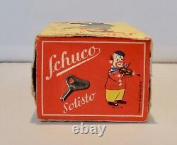 VINTAGE SCHUCO Working Wind-up SOLISTO Monkey Playing a Drum with Schuco Key & Box