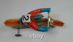 VINTAGE TECHNOFIX GE 255 TIN LITHO WIND UP MOTORCYCLE With RIDER- KEY- FRANCE