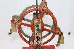 VINTAGE TIN LITHO WIND UP FERRIS WHEEL made in GERMANY