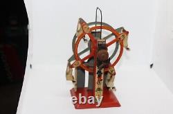 VINTAGE TIN LITHO WIND UP FERRIS WHEEL made in GERMANY