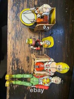 VTG 1940's L'il Abner & His Dogpatch Band Tin Litho Windup Toy WORKS