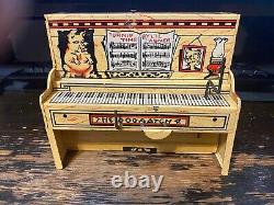VTG 1940's L'il Abner & His Dogpatch Band Tin Litho Windup Toy WORKS