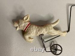 VTG 1950s Kennel Frolics Dog & Cat Tin Celluloid Windup Toy Japan In Box WORKS