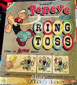 VTG 1957 Popeye & Oliveoil Ring Toss Game In Original Box? Complete