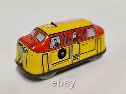 VTG 1960's Technofix Busy Diesel No. 314 Tin Litho Wind-up Toy, W Germany