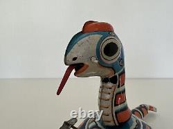 VTG 1960s Cragstan TPS Japan Jolly Wiggling Snake Cobra Rattle Windup Toy Works
