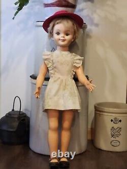 VTG 1962 Large WALKER 30 to 32 UNEEDA Brand Doll WithVTG Clothes Hard Plastic