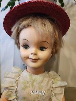 VTG 1962 Large WALKER 30 to 32 UNEEDA Brand Doll WithVTG Clothes Hard Plastic