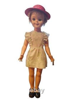 VTG 1962 Large WALKER 30 to 32 UNEEDA Brand Doll WithVTG Clothes Hard Plastic