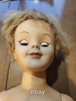 VTG 1962 Large WALKER 30 to 32 UNEEDA Brand Doll WithVTG Clothes Hard Plastic