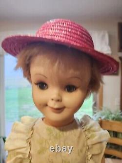 VTG 1962 Large WALKER 30 to 32 UNEEDA Brand Doll WithVTG Clothes Hard Plastic