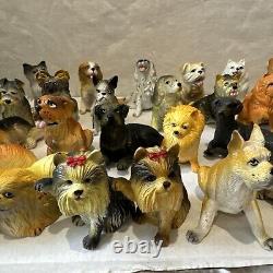 VTG 1988 NEW-RAY Dog Novelty Collectible Rubber Toy Figurine Lot Of 36