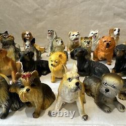 VTG 1988 NEW-RAY Dog Novelty Collectible Rubber Toy Figurine Lot Of 36