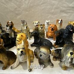 VTG 1988 NEW-RAY Dog Novelty Collectible Rubber Toy Figurine Lot Of 36