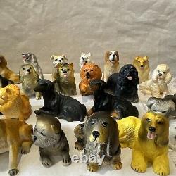 VTG 1988 NEW-RAY Dog Novelty Collectible Rubber Toy Figurine Lot Of 36