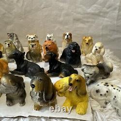 VTG 1988 NEW-RAY Dog Novelty Collectible Rubber Toy Figurine Lot Of 36