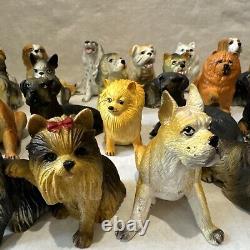 VTG 1988 NEW-RAY Dog Novelty Collectible Rubber Toy Figurine Lot Of 36