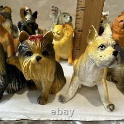 VTG 1988 NEW-RAY Dog Novelty Collectible Rubber Toy Figurine Lot Of 36