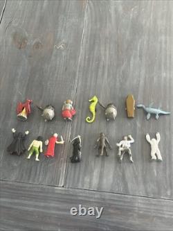VTG 70's Movie Monster Toy Lot From K Brand Demon Grim Reaper Vampire Warewolf