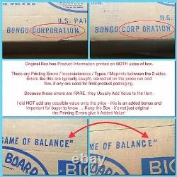 VTG Bongo Board & Roller Wood BALANCE TRAINER Game 1960's Fitness & Original Box
