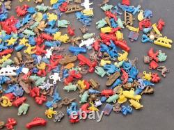 VTG Cracker Jack Plastic Metal GUMBALL CHARM Toy Prize Mixed Huge Lot of 200+