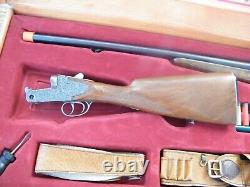 VTG EDISON MONTECARLO DOPPIETTA CAL 12 DOUBLE BARREL TOY CAP GUN With 5 CAP CARDS
