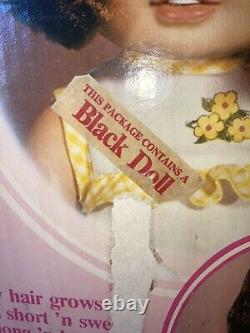 VTG Ideal Toys AA BABY CRISSY Growing Hair 24 African Doll 1973/1980 NIB