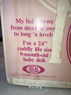 VTG Ideal Toys AA BABY CRISSY Growing Hair 24 African Doll 1973/1980 NIB