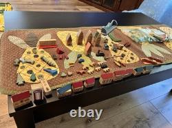 VTG KINDER CITY by SIFO Wood Building Blocks & Other Pieces Cloth Map, & Book