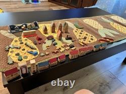 VTG KINDER CITY by SIFO Wood Building Blocks & Other Pieces Cloth Map, & Book