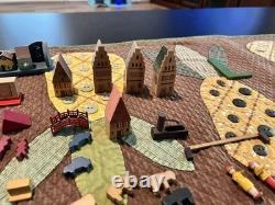 VTG KINDER CITY by SIFO Wood Building Blocks & Other Pieces Cloth Map, & Book