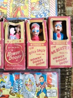 VTG Lot 5 Howdy Doody Toy Character Figures withoriginal boxes & 2 Wallets Western