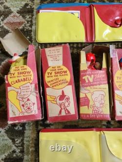 VTG Lot 5 Howdy Doody Toy Character Figures withoriginal boxes & 2 Wallets Western
