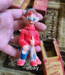 VTG Lot 5 Howdy Doody Toy Character Figures withoriginal boxes & 2 Wallets Western