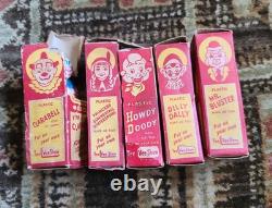 VTG Lot 5 Howdy Doody Toy Character Figures withoriginal boxes & 2 Wallets Western