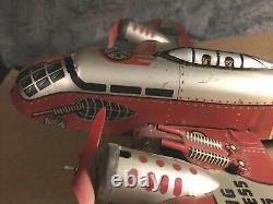 VTG Marx 14 Tin Windup Army Airplane Flying Fortress 2095 Works USA